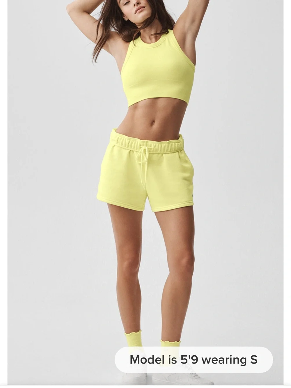 NWT ALO Yoga Sunshine Yellow Seamless Crop Sports Bra